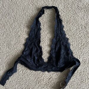 Free People Black Lace Bra